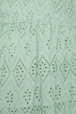 BUMP IT UP MATERNITY Curve Sage Green Broderie Anglaise Tiered Midi Dress -JOICY Clothing Shop 35b2d1a9 3291 41 158398 Z