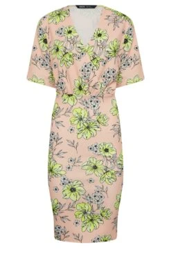 YOURS PETITE Curve Blush Pink Floral Print Wrap Dress -JOICY Clothing Shop 374c0aab 9f0b 4a 174486 X