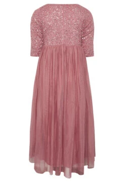 LUXE Curve Dark Pink Sequin Hand Embellished Maxi Dress -JOICY Clothing Shop 398e8be4 fa47 45 161986 Y