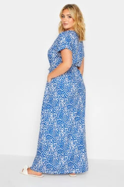 YOURS Curve Cobalt Blue Animal Print Maxi T-Shirt Dress -JOICY Clothing Shop 39fe2f25 ac8d 46 137299 C
