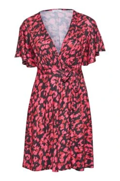 YOURS LONDON Curve Red Animal Print Wrap Dress -JOICY Clothing Shop 3a669154 5a6e 4e 161789 X