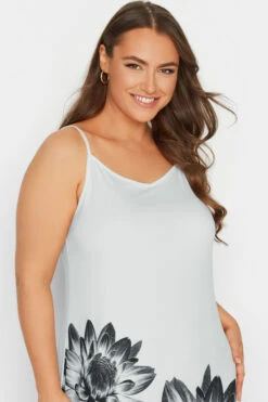 YOURS Curve White Floral Print Colour Block Maxi Dress -JOICY Clothing Shop 3abcd113 e104 49 301028 D