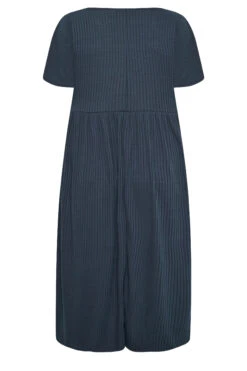 LIMITED COLLECTION Curve Blue Ribbed Square Neck Midi Dress -JOICY Clothing Shop 3d03c236 75f9 4b 215630 Y