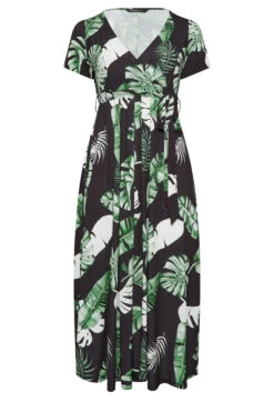 YOURS Curve Black Leaf Print Wrap Front Midaxi Dress 10 YOURS Curve Black Leaf Print Wrap Front Midaxi Dress -JOICY Clothing Shop 3de6100d 56c4 4a 302151 X