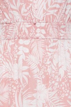 YOURS Curve Pink Tropical Print Bardot Maxi Dress -JOICY Clothing Shop 40dfb641 ff15 42 137325 Z