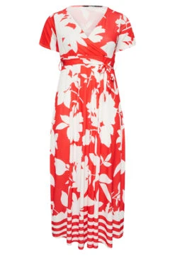 YOURS Curve Red Floral Midaxi Wrap Dress -JOICY Clothing Shop 41aa527c 1aa5 43 301988 X