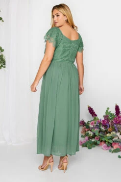 YOURS LONDON Curve Green Lace Detail Wrap Maxi Dress -JOICY Clothing Shop 41cdcbce 9006 46 161895 C