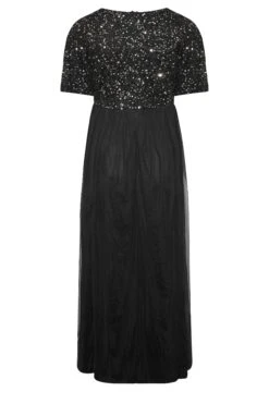 LUXE Curve Black Angel Sequin Sleeve Maxi Dress 11 LUXE Curve Black Angel Sequin Sleeve Maxi Dress -JOICY Clothing Shop 420e9673 f8eb 4b 161932 Y