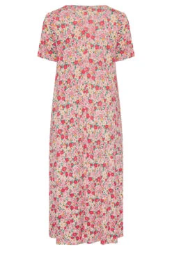 YOURS Curve Pink Floral Pleat Front Maxi Dress -JOICY Clothing Shop 43685846 cfc6 42 137278 Y