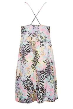 LIMITED COLLECTION Curve Pink Mixed Print Ring Front Midi Dress -JOICY Clothing Shop 43dbf643 e7a8 43 215708 Y
