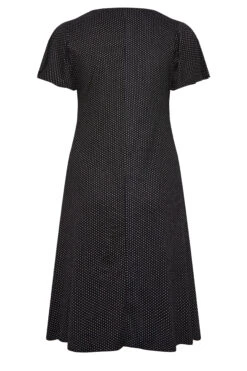 YOURS Curve Black Polka Dot Print Lace Detail Dress -JOICY Clothing Shop 46222b1a 5334 44 302048 Y