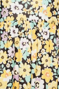 YOURS PETITE Curve Yellow Floral Print Smock Dress -JOICY Clothing Shop 4719dae6 9f22 4d 174426 Z