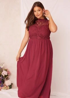 YOURS LONDON Curve Burgundy Red Lace Front Chiffon Maxi Dress 10 YOURS LONDON Curve Burgundy Red Lace Front Chiffon Maxi Dress -JOICY Clothing Shop 4a31e0ea 0922 41 161504 L