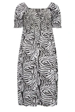 YOURS Curve Black & White Zebra Print Shirred Midaxi Dress -JOICY Clothing Shop 4b8b4449 bd89 46 137478 Y