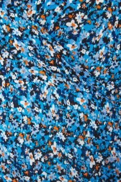 YOURS Curve Blue Ditsy Floral V-Neck Midaxi Dress -JOICY Clothing Shop 4bb8b557 2229 42 302225 Z