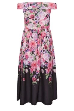 YOURS PETITE Curve Black Floral Border Bardot Dress 11 YOURS PETITE Curve Black Floral Border Bardot Dress -JOICY Clothing Shop 4cc7a4d3 48d7 4f 174573 X