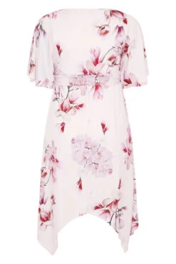 YOURS LONDON Curve Pink Floral Hanky Hem Dress -JOICY Clothing Shop 4ce63090 6eba 4c 161326 Y