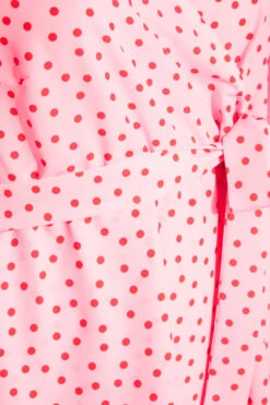 YOURS LONDON Curve Pink Polka Dot Midi Wrap Dress -JOICY Clothing Shop 4d60c646 6ea7 46 161732 Z