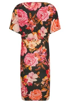 YOURS PETITE Curve Black Floral Wrap Midi Dress 11 YOURS PETITE Curve Black Floral Wrap Midi Dress -JOICY Clothing Shop 4eb2578c e257 4f 174574 Y