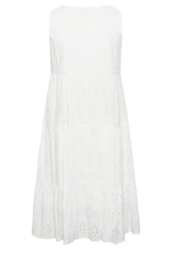 BUMP IT UP MATERNITY Curve White Broderie Anglaise Tiered Midi Dress -JOICY Clothing Shop 527fe994 a3a4 40 158399 Y