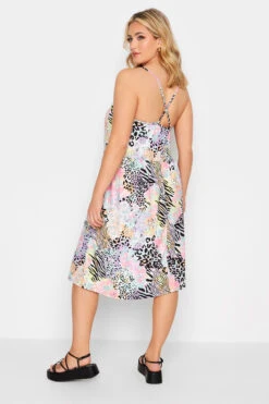 LIMITED COLLECTION Curve Pink Mixed Print Ring Front Midi Dress -JOICY Clothing Shop 52955419 a3a9 48 215708 C