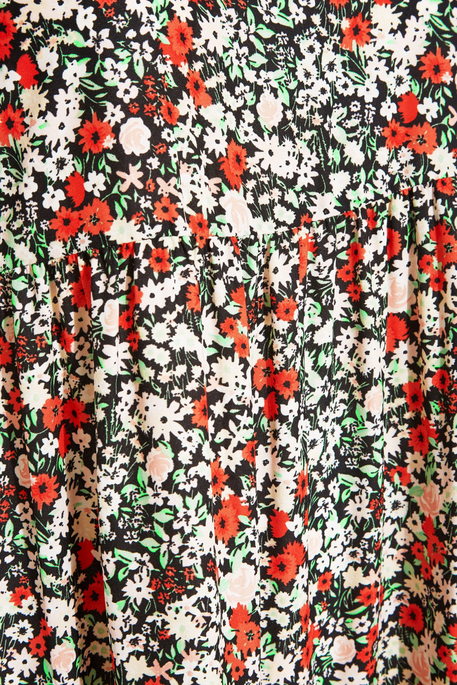 LIMITED COLLECTION Curve Black Ditsy Print Midaxi Smock Dress 4 LIMITED COLLECTION Curve Black Ditsy Print Midaxi Smock Dress - Image 4