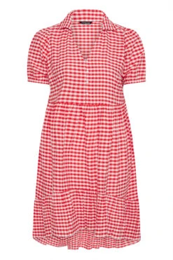 LIMITED COLLECTION Curve Red Gingham Dipped Hem Smock Dress 10 LIMITED COLLECTION Curve Red Gingham Dipped Hem Smock Dress -JOICY Clothing Shop 548c0f75 5258 4a 214400 X