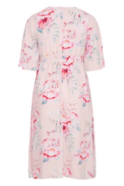 YOURS LONDON Curve Pink Floral Wrap Dress -JOICY Clothing Shop 5625c52f bb42 44 161279 BK
