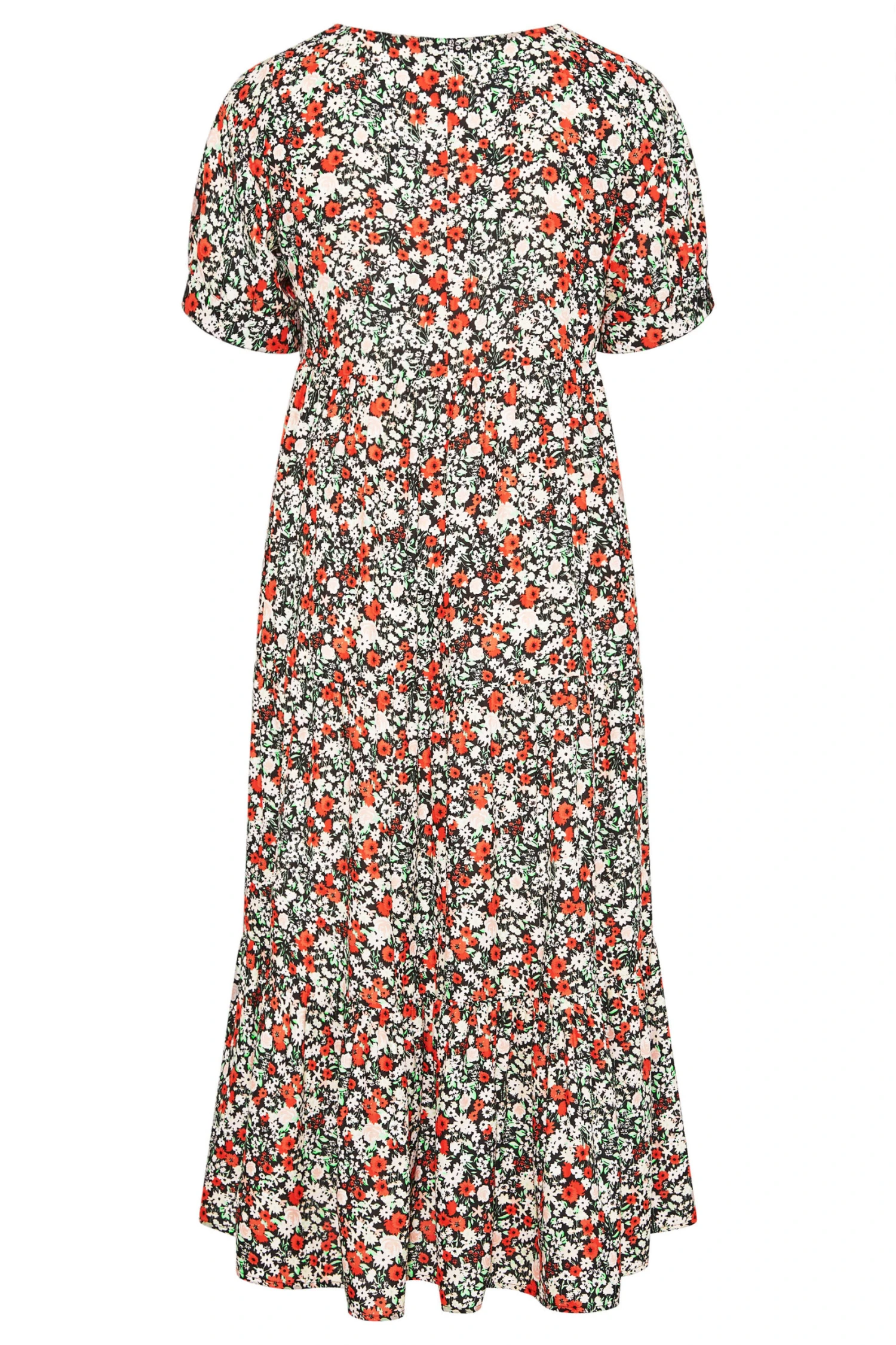 LIMITED COLLECTION Curve Black Ditsy Print Midaxi Smock Dress 6 LIMITED COLLECTION Curve Black Ditsy Print Midaxi Smock Dress - Image 6