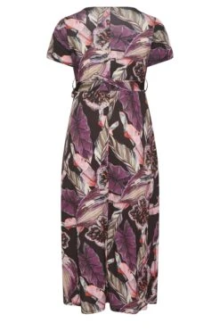 YOURS Curve Black Leaf Print Wrap Dress -JOICY Clothing Shop 5899118f 0cb2 4e 301989 Y