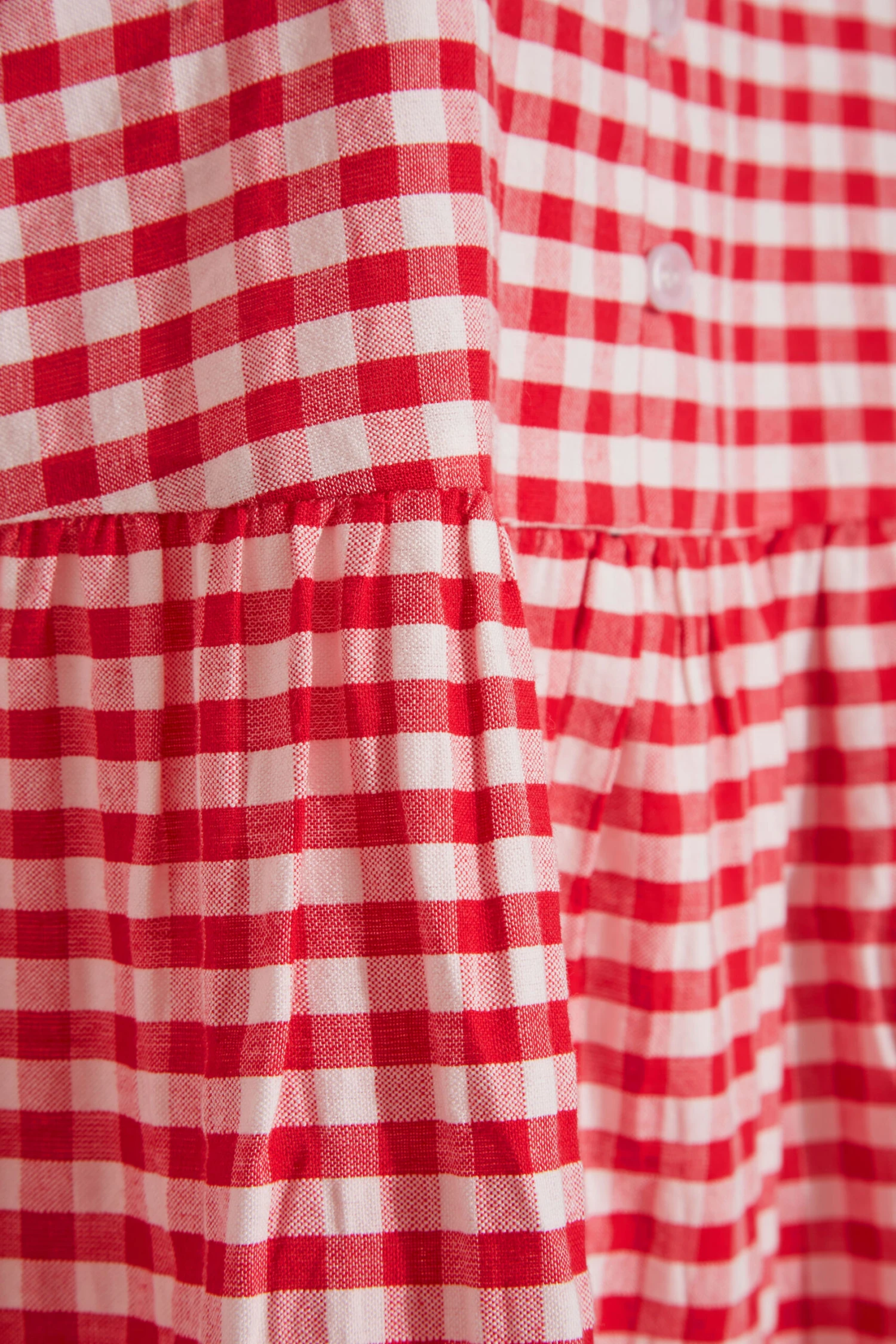 LIMITED COLLECTION Curve Red Gingham Dipped Hem Smock Dress 4 LIMITED COLLECTION Curve Red Gingham Dipped Hem Smock Dress - Image 4