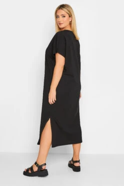 YOURS Curve Black Side Split Midaxi T-Shirt Dress 6 YOURS Curve Black Side Split Midaxi T-Shirt Dress -JOICY Clothing Shop 5a6353e0 d7f2 40 137272 C
