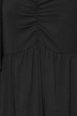 LIMITED COLLECTION Curve Black Ruched Angel Sleeve Dress -JOICY Clothing Shop 5ad69956 ab56 4d 214535 Z