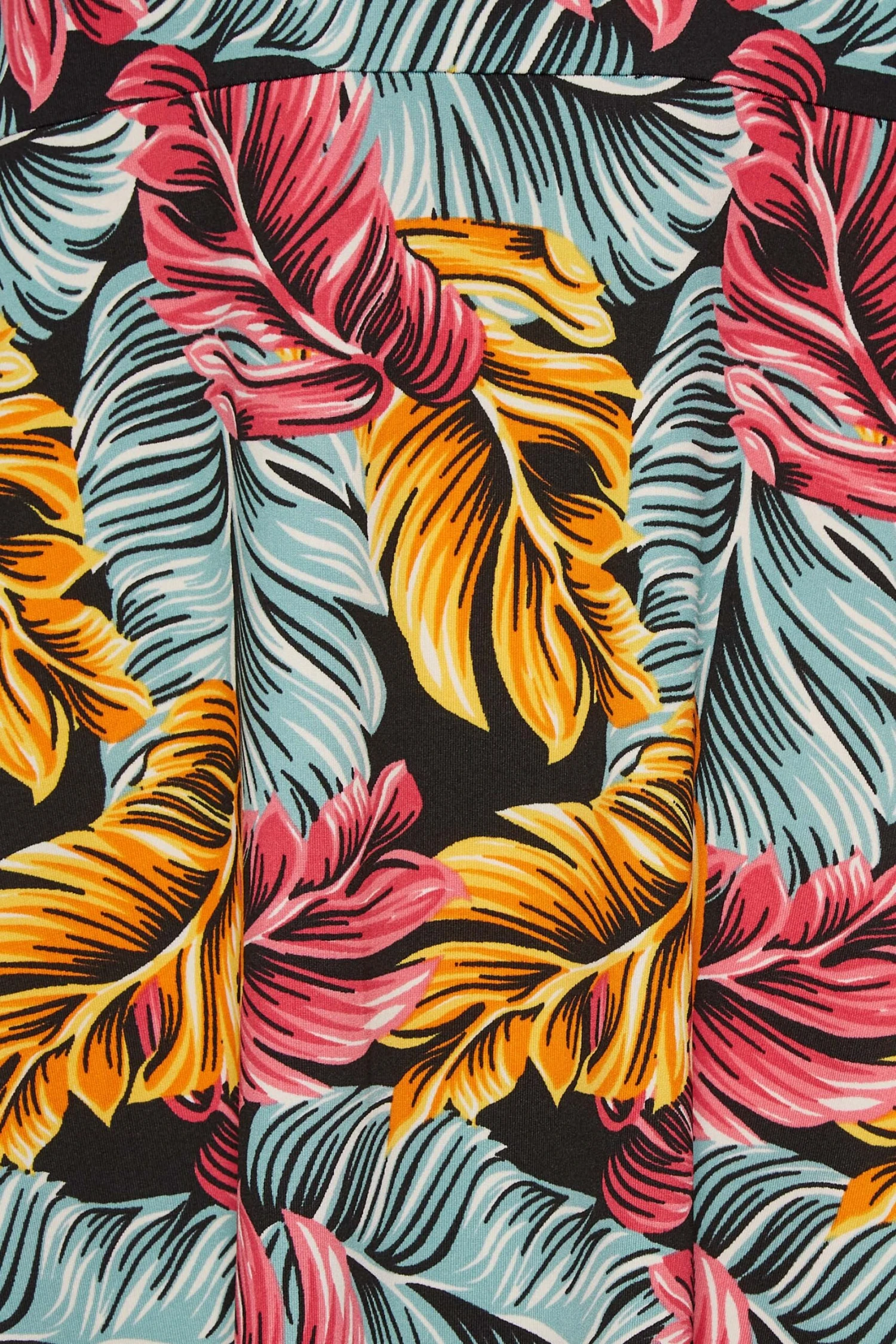 YOURS Curve Black Tropical Leaf Print Wrap Maxi Dress 4 YOURS Curve Black Tropical Leaf Print Wrap Maxi Dress - Image 4