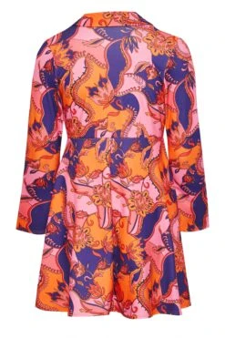 LIMITED COLLECTION Curve Pink & Orange Paisley Print Blazer Dress -JOICY Clothing Shop 5dbd7f9e 5c81 43 215099 Y