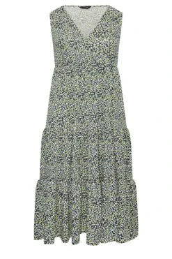 YOURS Curve Blue Floral Ditsy Print Maxi Wrap Dress -JOICY Clothing Shop 5f9f93f1 d14f 4e 301897 X