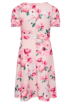 YOURS LONDON Curve Pink Floral Print Skater Dress -JOICY Clothing Shop 5fa0f6e7 14b8 46 162215 Y