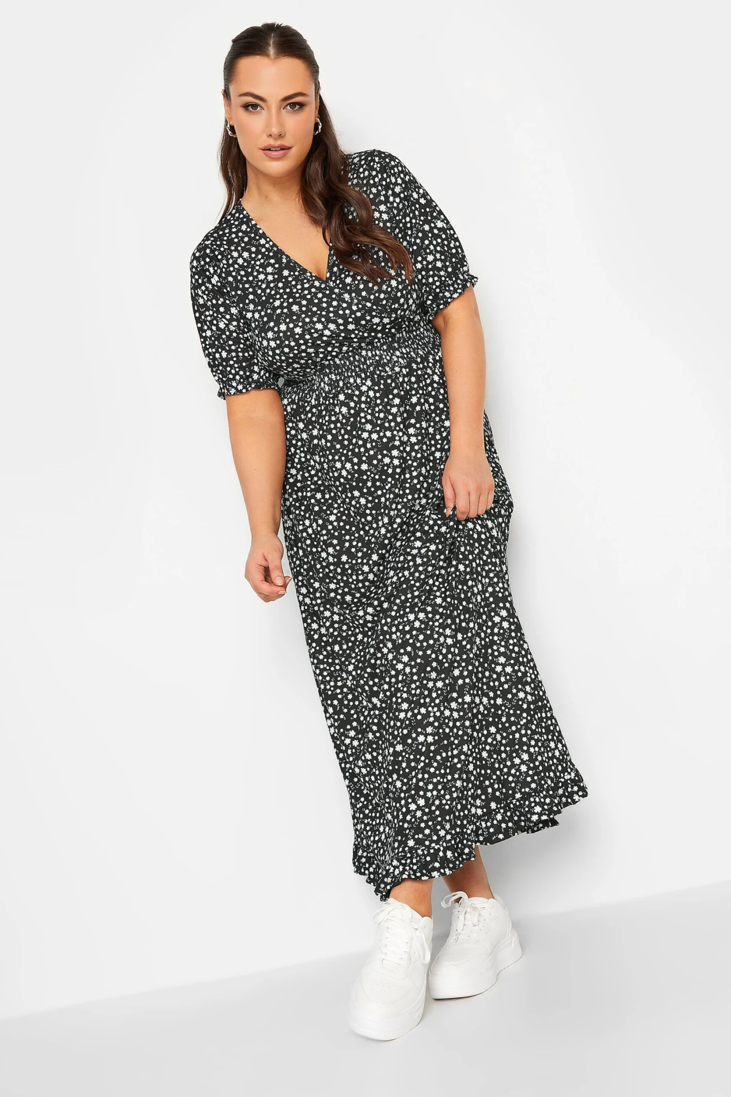 LIMITED COLLECTION Curve Black Floral Print Maxi Dress 1 LIMITED COLLECTION Curve Black Floral Print Maxi Dress