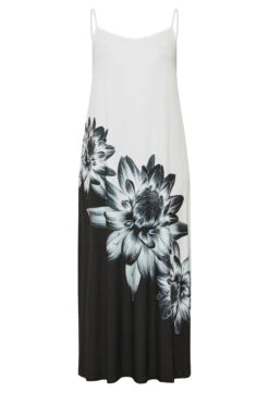 YOURS Curve White Floral Print Colour Block Maxi Dress -JOICY Clothing Shop 608abed7 a96a 4e 301028 X