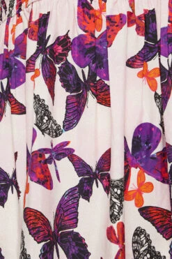 YOURS Curve Light Pink Butterfly Print Shirred Midaxi Dress -JOICY Clothing Shop 61bd7fd7 d897 48 137477 Z