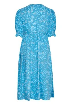 LIMITED COLLECTION Curve Blue Ditsy Wrap Dress 9 LIMITED COLLECTION Curve Blue Ditsy Wrap Dress -JOICY Clothing Shop 62b7b871 3c97 46 214398 X