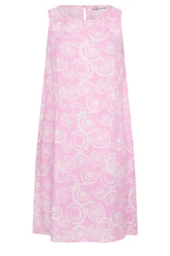 YOURS Curve Light Pink Tie Dye Print Swing Dress -JOICY Clothing Shop 64e99bba 0b4c 4e 137447 X