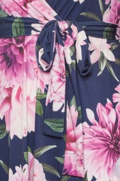 YOURS LONDON Curve Navy Blue & Purple Hanky Hem Floral Dress -JOICY Clothing Shop 6b73b82c bf71 4e 162104 Z