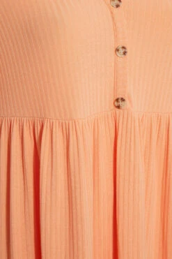 LIMITED COLLECTION Curve Light Orange Ribbed Peplum Midi Dress -JOICY Clothing Shop 6cc97703 3d42 4d 214631 Z