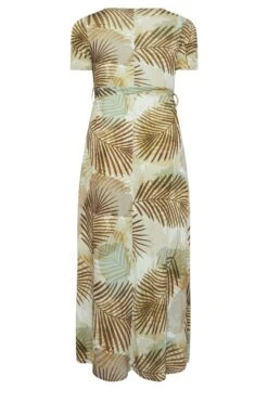 YOURS Curve Brown Tropical Leaf Print Wrap Dress 11 YOURS Curve Brown Tropical Leaf Print Wrap Dress -JOICY Clothing Shop 6d7a40c3 d799 49 301987 Y