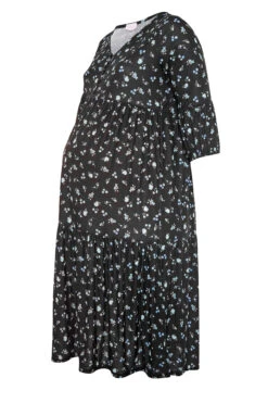 BUMP IT UP MATERNITY Curve Black Ditsy Floral Smock Dress -JOICY Clothing Shop 6ef5afe5 842a 45 158296 F