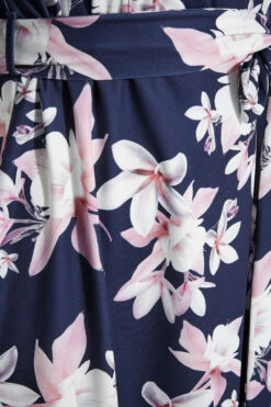 YOURS LONDON Curve Navy Blue Floral Print Square Neck Dress -JOICY Clothing Shop 6f558232 0a0b 4c 161258 S