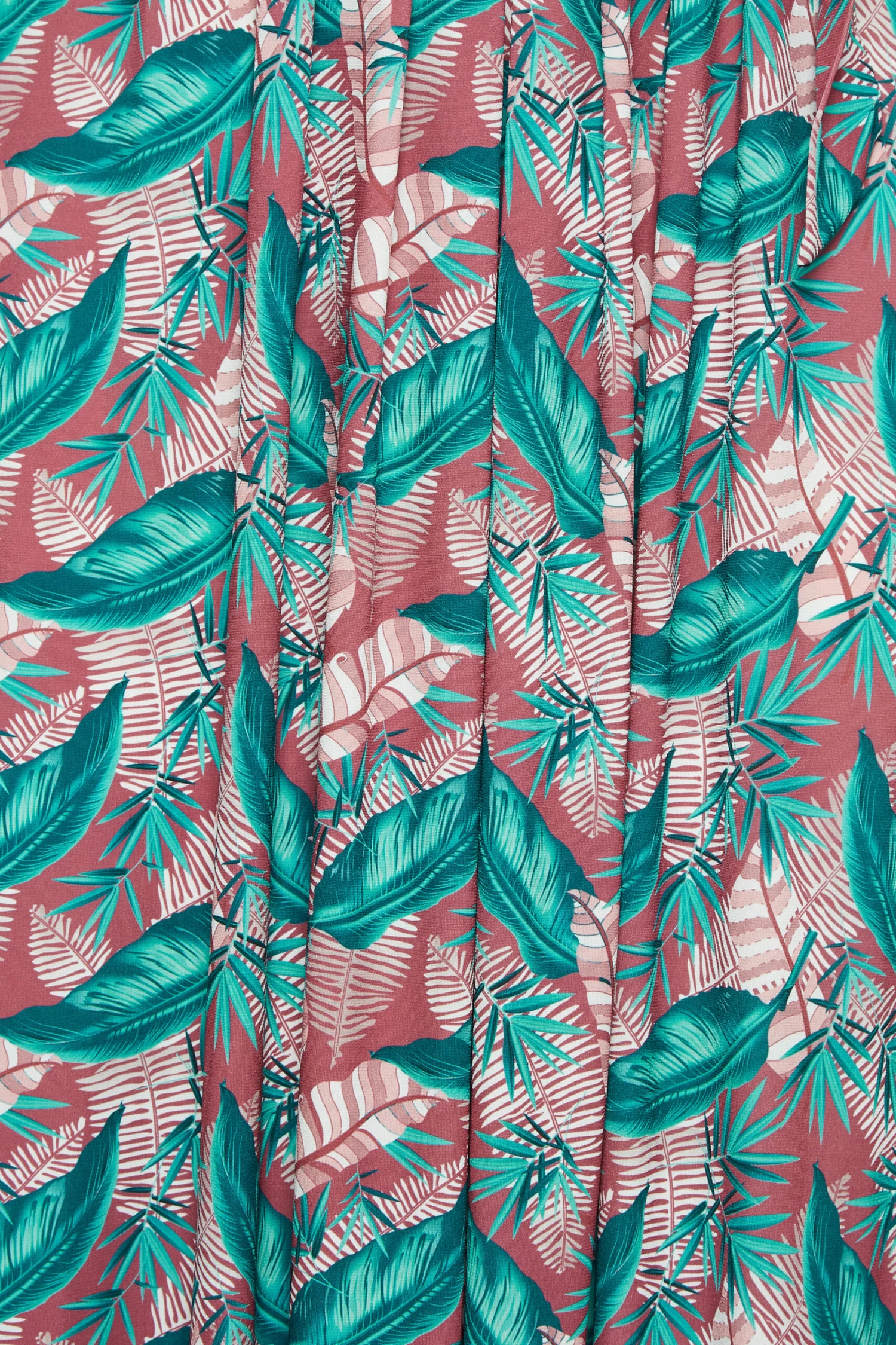 YOURS Curve Pink Leaf Print Maxi Wrap Dress 4 YOURS Curve Pink Leaf Print Maxi Wrap Dress - Image 4