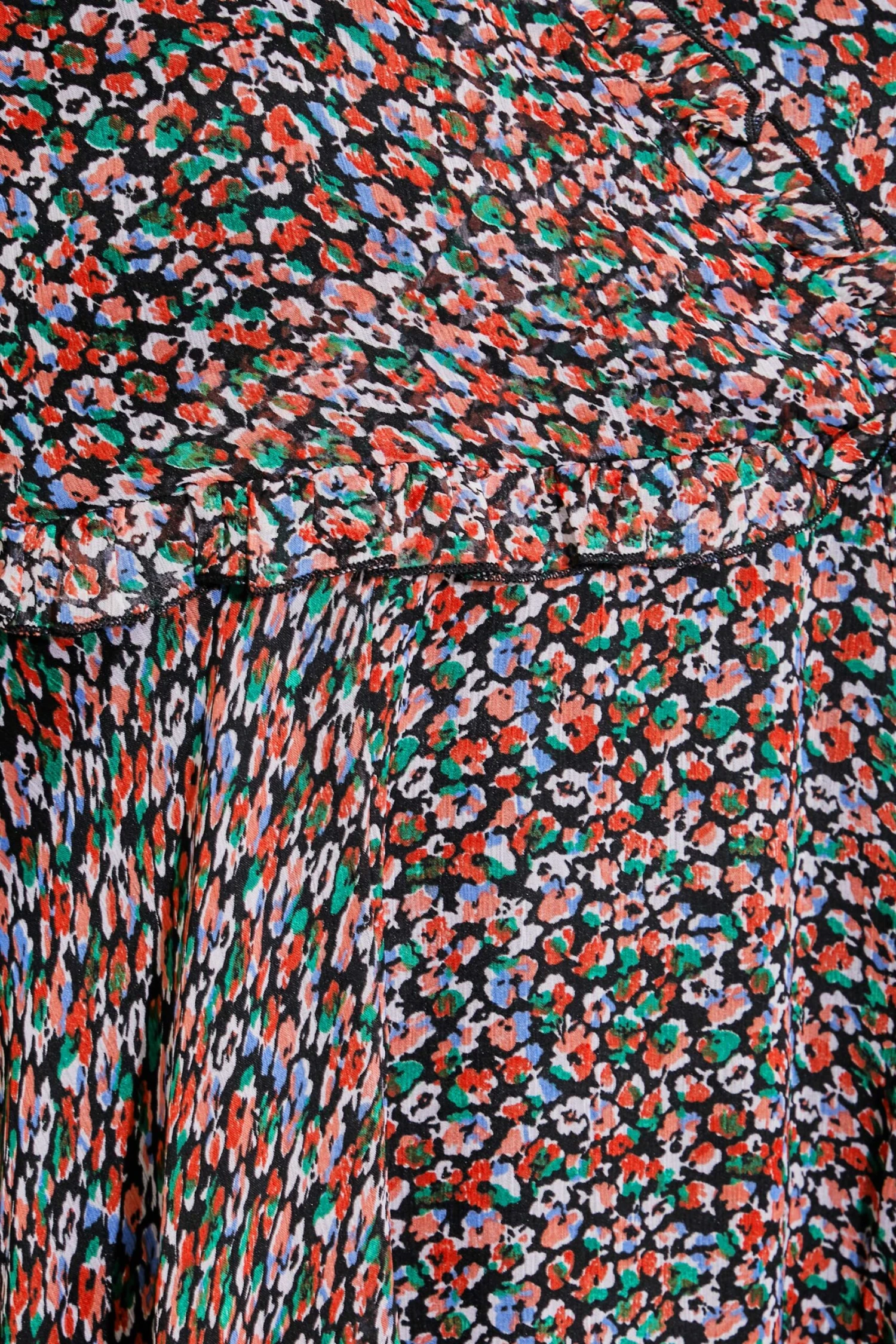 YOURS Curve Black Floral Hanky Hem Dress 4 YOURS Curve Black Floral Hanky Hem Dress - Image 4