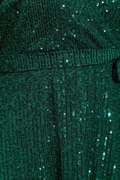 YOURS LONDON Curve Green Sequin Embellished Double Wrap Dress -JOICY Clothing Shop 718a9617 da1b 45 161394 Z